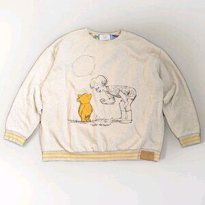 Vintage 1990s Disney Winnie the Pooh Reversible Sweatshirt XL Honey Tree Women's
